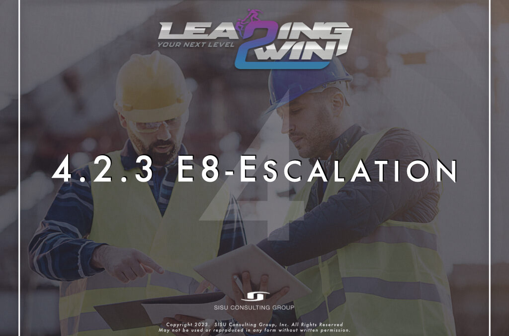 4.2.3 Element 8 – Escalation